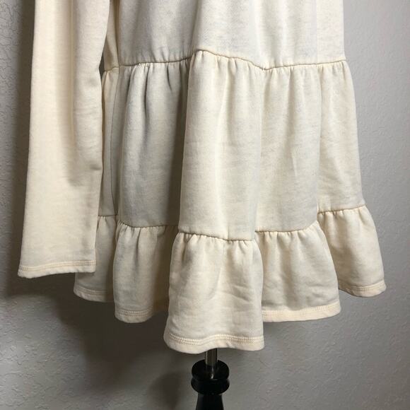 Anthropologie Saturday Sunday cream tiered ruffle knit top size Medium - Picture 4 of 13